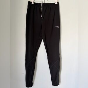 Saucony Women’s Medium Fleece Lined Running Tights 26x28 Black Zip Ankle